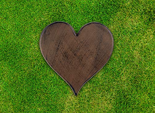 Heart Cast Iron Stepping Stone, 12-Inch - size: 12-Inch