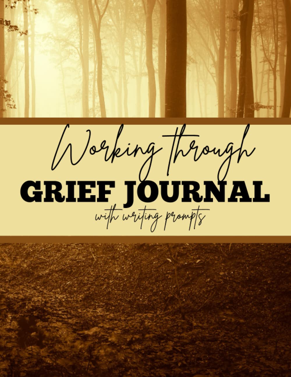 Working through Grief Journal with Writing Prompts: Nature Background
