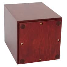 Valley View Medium Wood Urn - Burlwood/Cherry Finish, Wooden Urn for Ashes, Medium Sized Cremation Urn