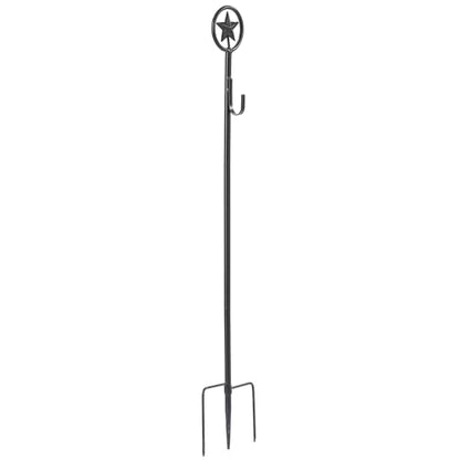 Black Metal Wreath Stake, 35.8" Decoration Stand in Ground Cemetery, Standing Wreath Hanger for Cemetery Grave Graveside Memorial Garden