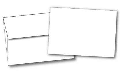 Heavyweight Small Blank Note Cards with Envelopes - 100 Set Pack - Bright White Card Stock For Card Making - size: 100 Cards & Envelopes