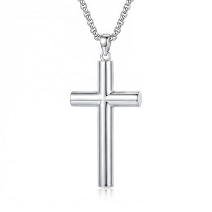 925 Sterling Silver Cross Necklace for Men & Women Crucifix Jesus/Cross Pendant with 22"+2" Stainless Steel Chain Jewelry Gift for Christmas, Father's Day, Mother's Day, Birthday-Gift Box Included - style: A03 Cross