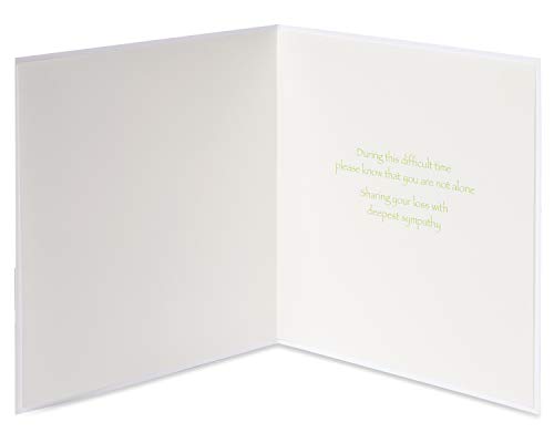 Papyrus Sympathy Card (Not Alone) - color: Green and white