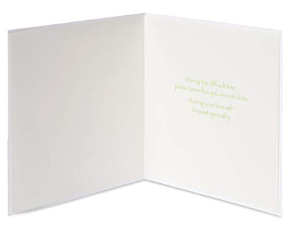 Papyrus Sympathy Card (Not Alone) - color: Green and white
