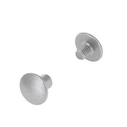 Chicago Screws, Dome Cap, Nickel Matte, Solid Brass-LL (50 per Bag) - size: 11.0mm Cap / 9.5mm Post