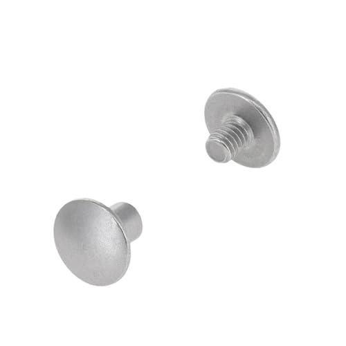 Chicago Screws, Dome Cap, Nickel Matte, Solid Brass-LL (50 per Bag) - size: 11.0mm Cap / 12.7mm Post