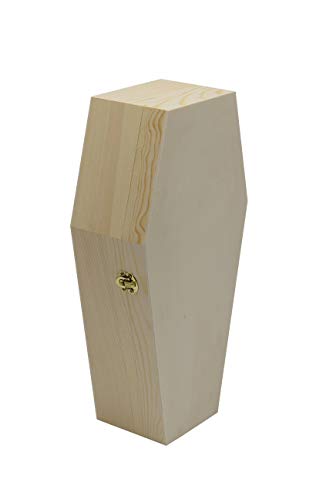Creative Hobbies Medium 12 Inch Halloween Coffin Box - Fillable Hinged Box for Halloween Décor, Party Favor, Goth, Decoration, Pet Casket (Pack of 2) - size: 12" - 2 Pack
