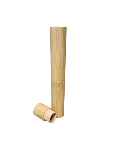 Mainely Urns Natural Bamboo Scattering Tubes for Human or Pet Ashes (2-Pack) with Paper Funnel - Eco-Friendly 100 Percent Bamboo Biodegradable Design with Pull Top and Secure Fit for Spreading Ashes