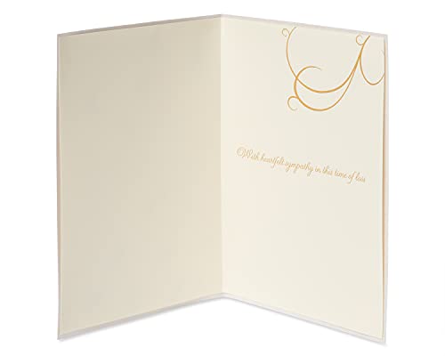 Papyrus Sympathy Card (Heartfelt Sympathy) - color: Teal and Gold