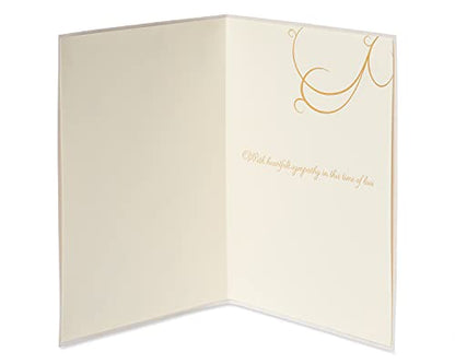 Papyrus Sympathy Card (Heartfelt Sympathy) - color: Teal and Gold