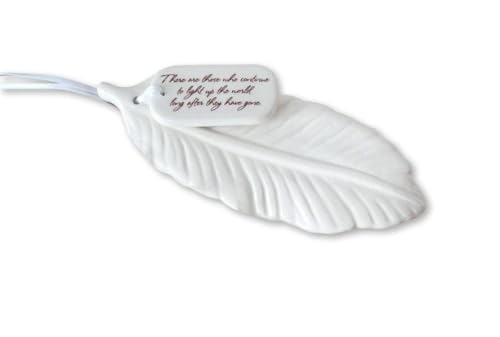 Sympathy Feather Ornament - There are Those Who Continue to Light Up - color: There Are Those Who Continue