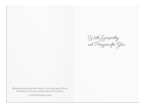 DaySpring - Sympathy - 4 Design Assortment with King James Scripture - 12 Sympathy Boxed Cards & 12 Envelopes (U1612)