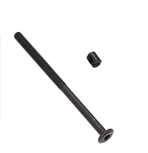 cSeao 10-Pack M6 70mm Black Socket Cap Screws Barrel Nuts Set for Furniture Crib Chairs Baby Bed - size: M6x70mm 10-Pack