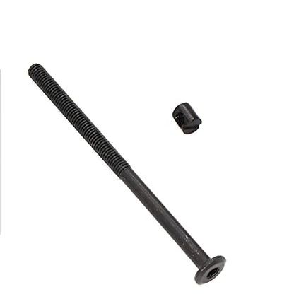 cSeao 10-Pack M6 70mm Black Socket Cap Screws Barrel Nuts Set for Furniture Crib Chairs Baby Bed - size: M6x70mm 10-Pack