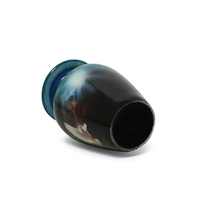 Small Cremation Urns for Human Ashes Adult Male Female | Sacred Dove Painted Mini Ash Container | Mini Keepsake Urn | Velvet Carry Bag | Paper Funnel | Beautiful Gift Box - color: White Dove