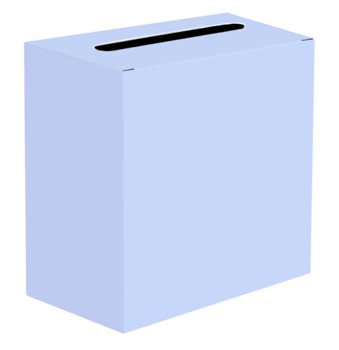SietDESEO Lavender Card Box for Graduation Large Cardboard Gift Card Box Holder for Wedding Reception Birthday Graduation Baby Shower Raffle Ticket Box with Slot - color: LAVENDER CARD BOX, size: 9 X 5.1 X 9 INCH