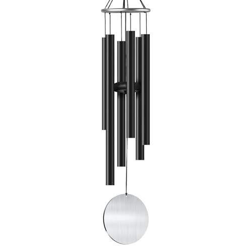 32" Aluminum Deep Tone Wind Chimes, Wind Chimes for Outside, Outdoor Decor | Black wind chimes, Memorial WindChimes,Best Gifts for Mom, Grandma, Suitable for Garden, Patio, Backyard Decoration