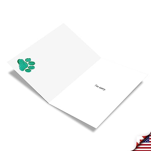 The Best Card Company - Pet Sympathy Card with Envelope - Animal Bereavement, Sorry for Loss - Dirty Dogs C7217ESRG - style: Dirty Dogs