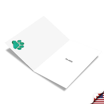 The Best Card Company - Pet Sympathy Card with Envelope - Animal Bereavement, Sorry for Loss - Dirty Dogs C7217ESRG - style: Dirty Dogs