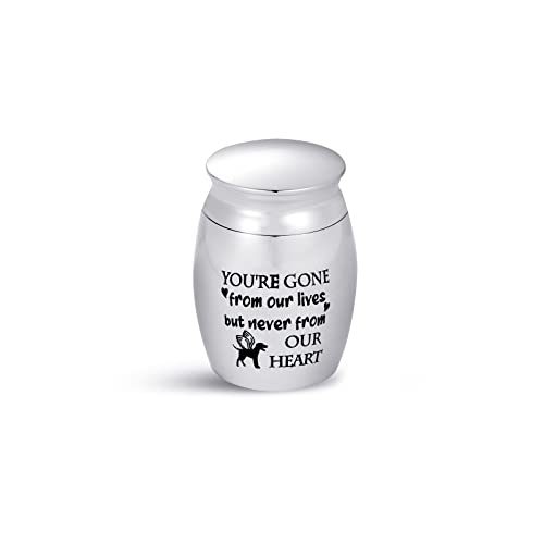 Guardian Angel Dog Mini Cremation Urn for Ashes Dog Doggy Pets Cremation Keepsake Memorial Stainless Steel Bottle Jar - size: My Angel Dog