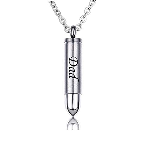 Celtic Cross Bullet Urn Necklaces for Ashes Cremation Jewelry Keepsake Memorial Pendant - style: Dad-Stainless Steel