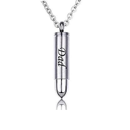 Celtic Cross Bullet Urn Necklaces for Ashes Cremation Jewelry Keepsake Memorial Pendant - style: Dad-Stainless Steel