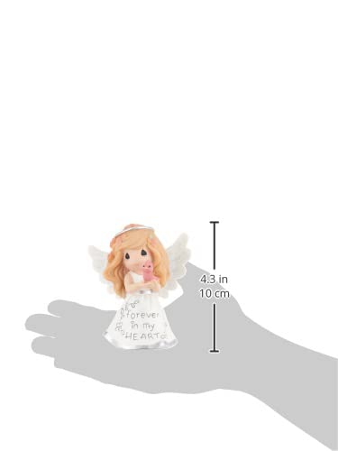 Precious Moments Inspirational Angels Forever in My Heart Resin Figurine 183428, Multicolor