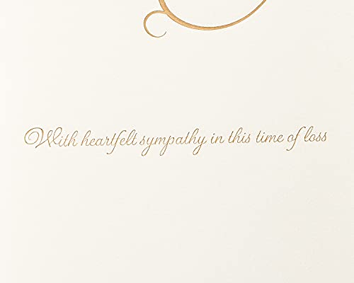 Papyrus Sympathy Card (Heartfelt Sympathy) - color: Teal and Gold