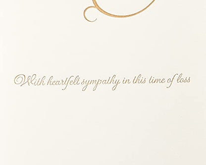 Papyrus Sympathy Card (Heartfelt Sympathy) - color: Teal and Gold