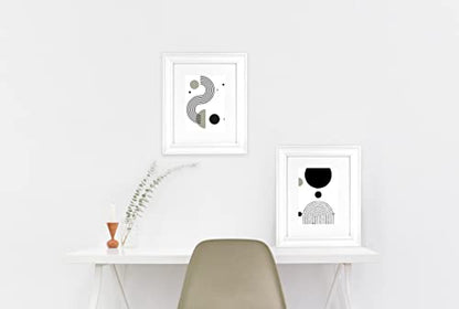 8x10 Picture Frames White, Display Picture 5x7 with Mat, Wooden Photo Frame for Table Top and Wall Mounting, 2 Pack - color: White, size: 8x10-2P