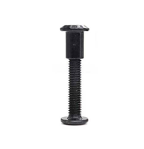 cSeao 10-Pack M6 x 45mm Black Hex Socket Cap Furniture Joint Connecting Bolts Barrel Cap Nuts Kit for Chairs Bed Crib - size: 10-Pack M6 x 45mm