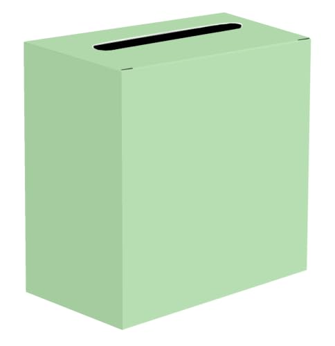 SietDESEO Sage Green Card Box for Graduation Large Cardboard Gift Card Box Holder for Wedding Reception Birthday Graduation Baby Shower Raffle Ticket Box with Slot - color: SAGE GREEN CARD BOX, size: 9 X 5.1 X 9 INCH