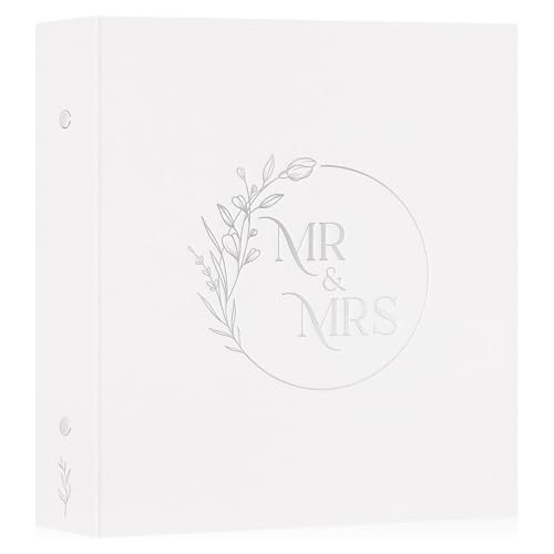Lanpn Wedding Photo Album 4x6 1000 Pockets, Extra Big Large Capacity Linen Hardcover Newlywed Marriage Album Slip in Holds 1000 horizontal Vertical Photos (White) - color: Windowless-white, size: 1000 Photos