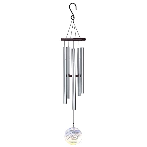 Let's Make Memories Personalized Wind Chime - Memorial - in Memory - Sympathy - Condolences - Remembrance - 30”H - Memorial Wings Design