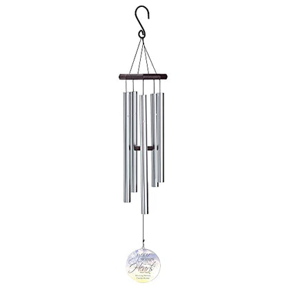 Let's Make Memories Personalized Wind Chime - Memorial - in Memory - Sympathy - Condolences - Remembrance - 30”H - Memorial Wings Design