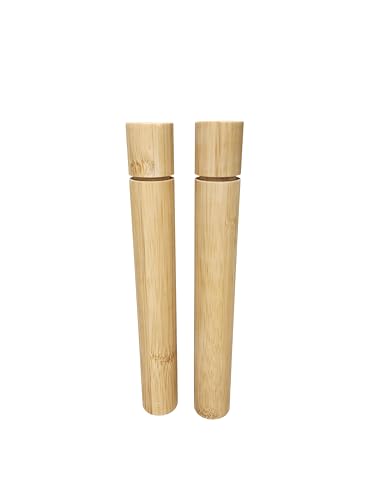 Mainely Urns Natural Bamboo Scattering Tubes for Human or Pet Ashes (2-Pack) with Paper Funnel - Eco-Friendly 100 Percent Bamboo Biodegradable Design with Pull Top and Secure Fit for Spreading Ashes