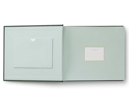 RIFLE PAPER CO. Wildwood Embroidered Heirloom Photo Album w/Photo Window | 8.88" L x 10" W x 2" H, 50 Pages, Fits 2 4 x 6 Photos per Page in Photo Sleeves (Holds 200), Floral-Embroidered Cloth Cover
