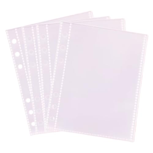Photo Album 4x6, Leather Scrapbook Album with 50 Photos and 20 Writing Paper, DIY 6 Ring Binder Photo Album for Wedding Kids Birthday Family Travel - color: Transparent