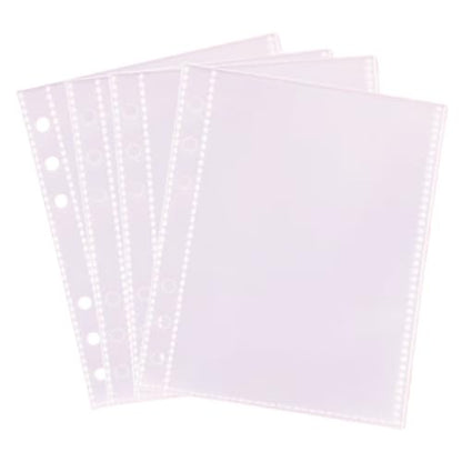 Photo Album 4x6, Leather Scrapbook Album with 50 Photos and 20 Writing Paper, DIY 6 Ring Binder Photo Album for Wedding Kids Birthday Family Travel - color: Transparent