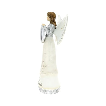 Pavilion Gift Company - Memory- 8" Angel Figurine Photo Picture Frame Remembrance Memorial Grief Home Decor