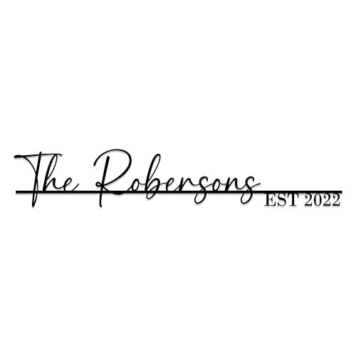Personalized Modern Metal Family Name Sign for Outside, Personalized Last Name Sign, Wedding Date Decor, Custom Home Office Sign, Housewarming Gift, Office Name Decor - color: Family Name Sign
