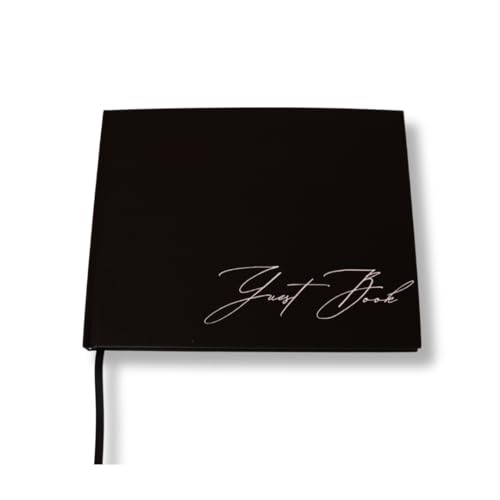 Wedding Guest Book with Pen | Elegant Black Linen Guest Book for Wedding Reception, Celebration of Life, Memorial Service, Funeral, Baby Shower | 100 Blank Pages | Designed to preserve a lifetime of memories