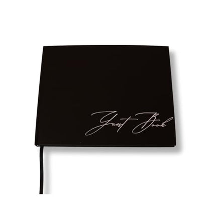Wedding Guest Book with Pen | Elegant Black Linen Guest Book for Wedding Reception, Celebration of Life, Memorial Service, Funeral, Baby Shower | 100 Blank Pages | Designed to preserve a lifetime of memories