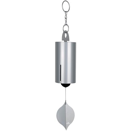 Woodstock Chimes Heroic Windbell Wind Chime for Outside 40" Large Grey,Deep Tone Sound, Outdoor Decor for Patio, Porch, Garden HWLY - color: Harbor Grey, size: Large