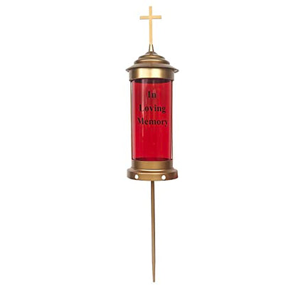 Cross Lights for Grave Decorations - Cemetery Memorial Lantern for Humans - style: Light B2