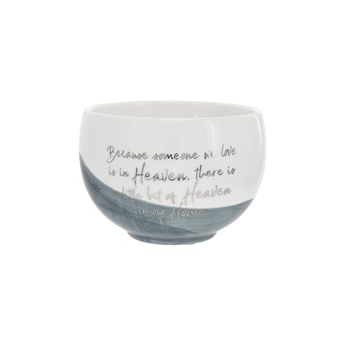 Pavilion Gift Company - Someone We Love is in Heaven, There is A Little Bit of Heaven in Our Home - 15oz Soy Wax Candle in Ceramic Vessel in Memory Loss of Loved One Remembrance Bereavement Gift