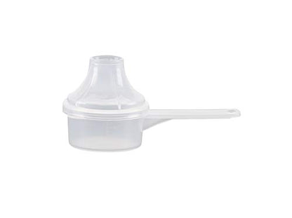 Measuring Scoop & Funnel - No Cap Open Spoon 1-Pack 15cc | Universal open design measuring spoon, Built-in funnel neck pour spout, Quick access cup for coffee powders and baking - size: 15 cc | 1 tbsp | 1/2 fl oz. | 15 mL