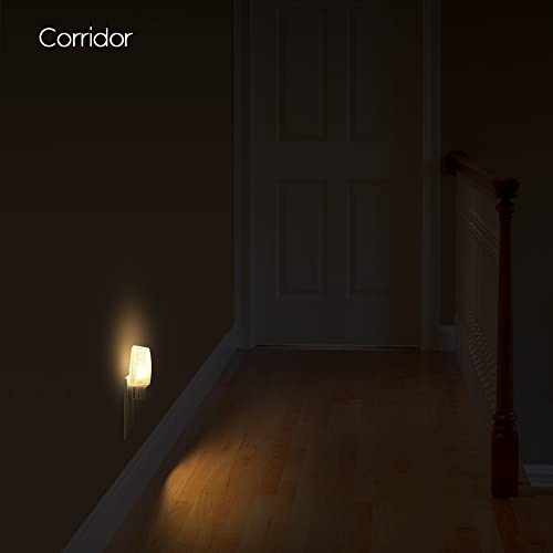 Emotionlite Plug-in Night Light, Dusk to Dawn Sensor, Warm White, 4 Pack | Warm white sensor night light, ideal for nursery, bedroom, bathroom, hallway, stairs & kitchen - size: 4 Pack Warm White