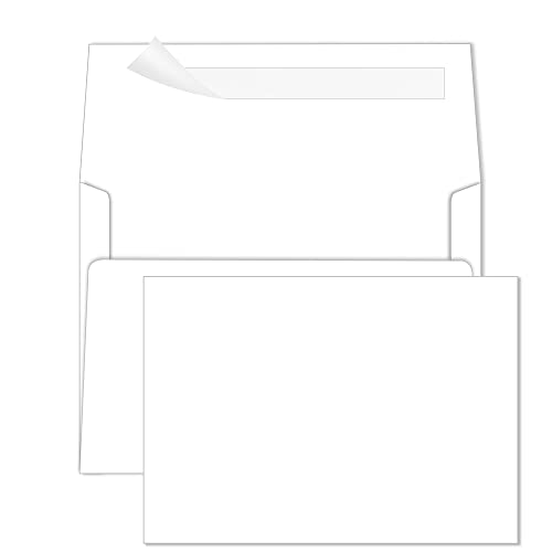 Blank Note Cards (Not Folded) and Envelopes 5 x 7, Goefun White 100 Pack - color: White, size: 5x7