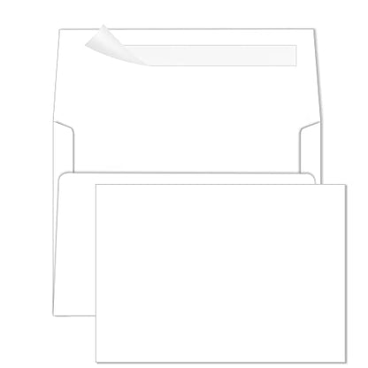 Blank Note Cards (Not Folded) and Envelopes 5 x 7, Goefun White 100 Pack - color: White, size: 5x7